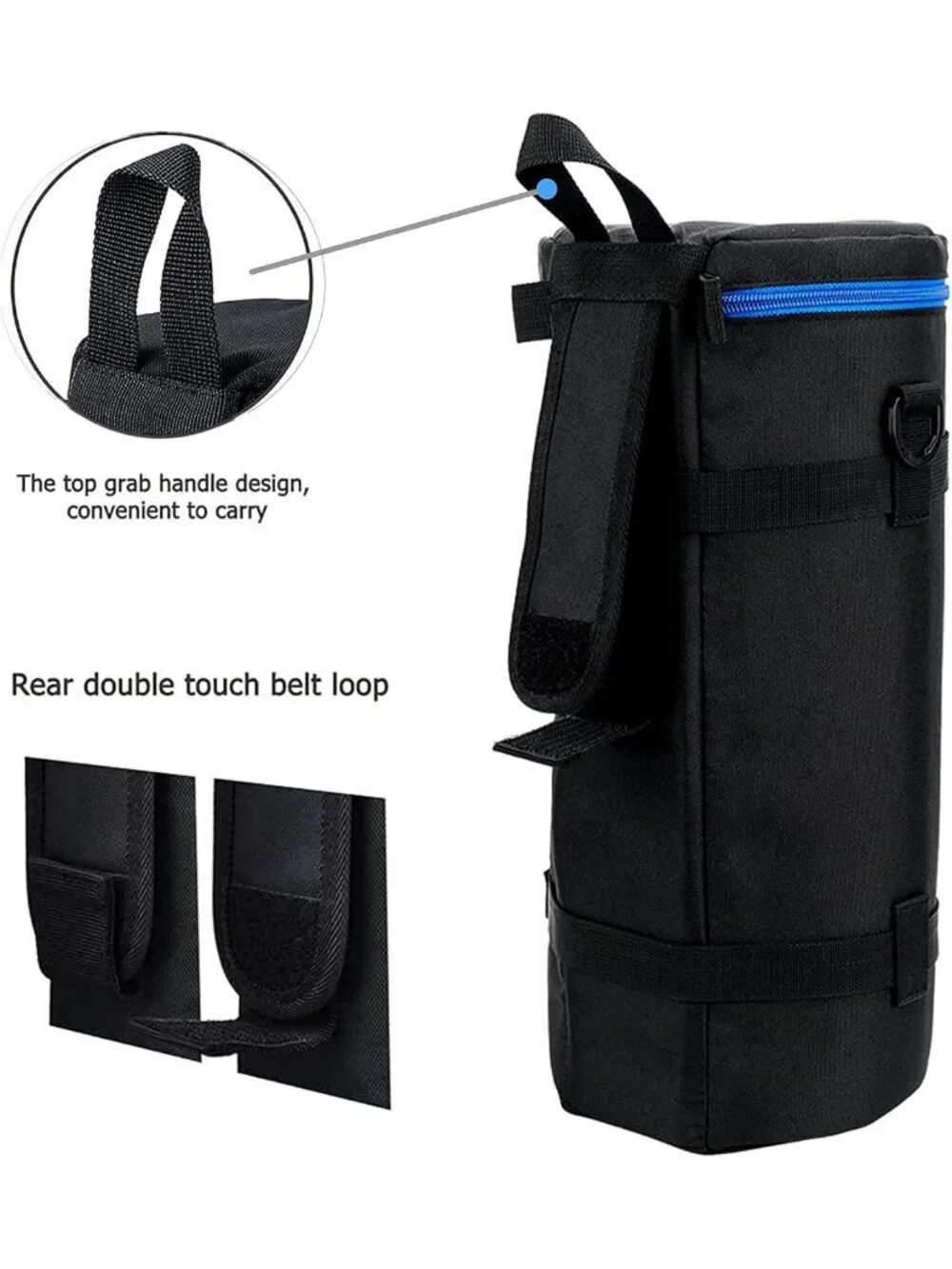 Extra Large Camera Lens Case Bag for 200-800mm Lenses - Durable & Protective